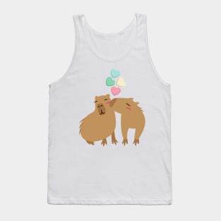 Capybara Candy Valentine's Day Hearts Capy Lover Tank Top